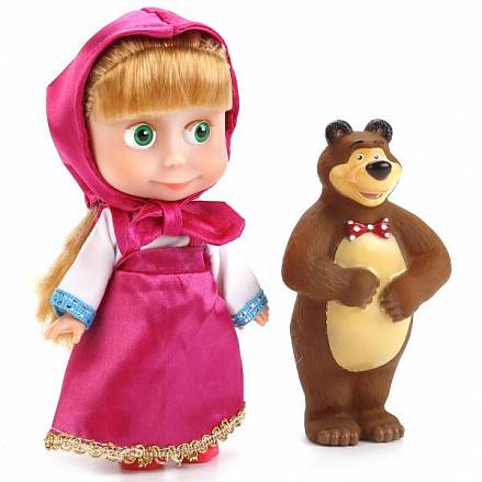 Интерактивная кукла Маша и Медведь – Маша, 15 см с Мишкой sim)